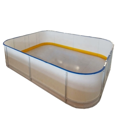 Plastic Skating Rink Fence HDPE Hockey Dasher Board Kick Plate With Steel Frame