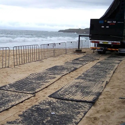 48 X 96 Inches Portable Black Polyethylene Plastic Temporary Road Mats For Excavator