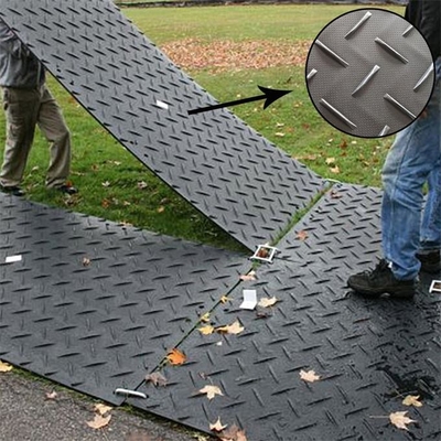 Heavy Duty Equipment HDPE Synthetic Lawn Swamp Mats For Temporary Access