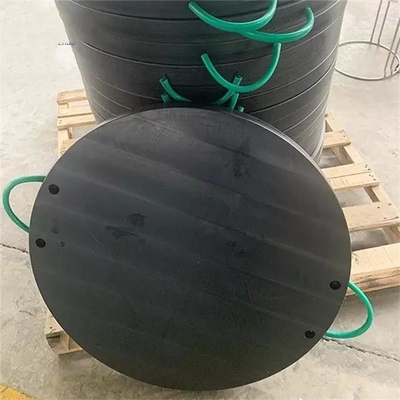Impact Resistant Mobile Plastic Round Corners Crane HDPE Outrigger Jack Pads