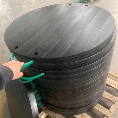 Impact Resistant Mobile Plastic Round Corners Crane HDPE Outrigger Jack Pads