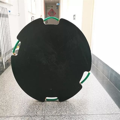 Black Round HDPE Jack Foot Plate Plastic Crane Outrigger Pad For Mobile Cranes