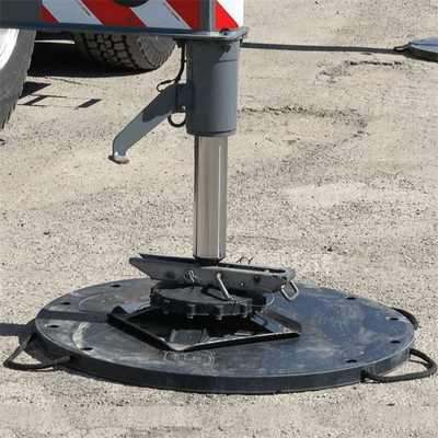 Engineering Plastic Black Round Ground Bearing HDPE Pump Truck Outrigger Pad