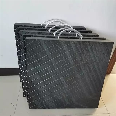 Black Rigid Anti Impact Plastic HDPE Cribbing Blocks Crane Outrigger Pads Stack